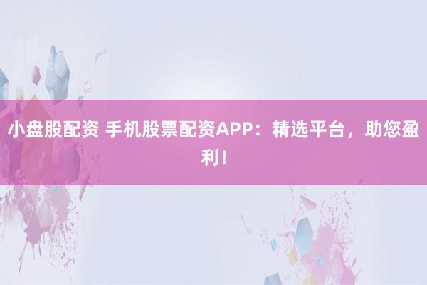 小盘股配资 手机股票配资APP：精选平台，助您盈利！
