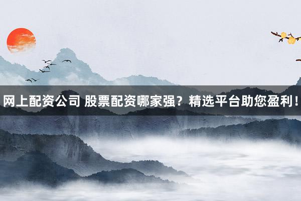 网上配资公司 股票配资哪家强？精选平台助您盈利！