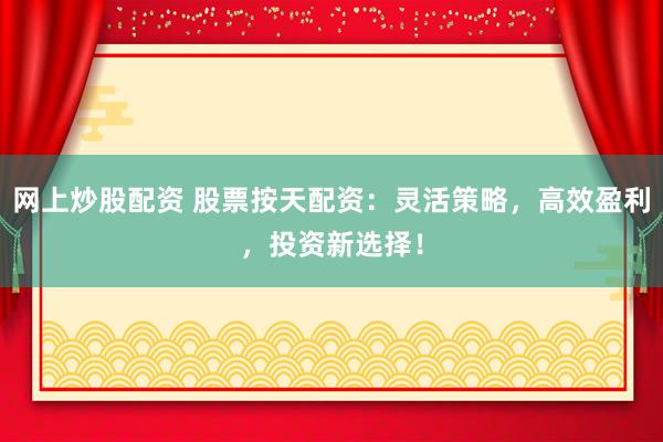网上炒股配资 股票按天配资：灵活策略，高效盈利，投资新选择！