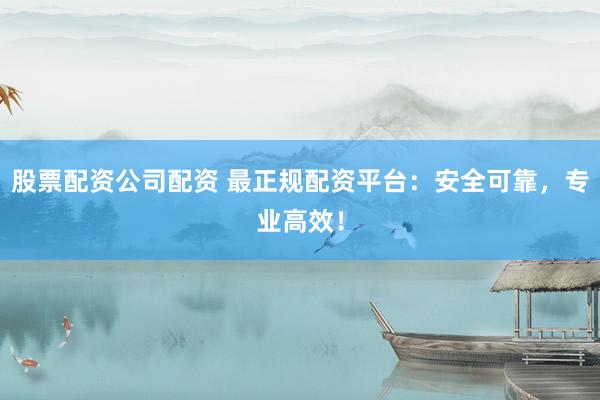 股票配资公司配资 最正规配资平台:安全可靠,专业高效!
