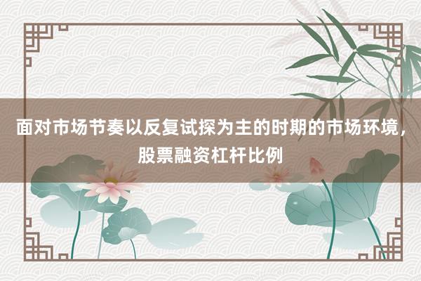 面对市场节奏以反复试探为主的时期的市场环境，股票融资杠杆比例